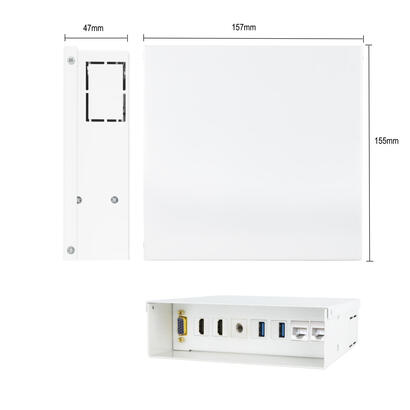 ewent-caja-de-conexiones-multimedia-y-red-vga-2xhdmi-audio-2xusb-2xrj45-blanco