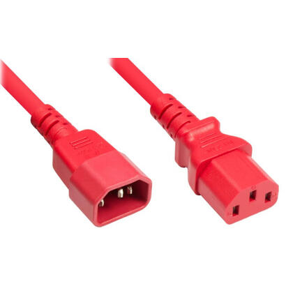 alcasa-1600-r015-cable-de-transmision-rojo-15-m-c13-acoplador-c14-acoplador