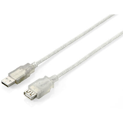 equip-cable-alargador-usb-a-macho-usb-a-hembra-20-transparente-conectores-chapados-en-niquel-longitud-3-m