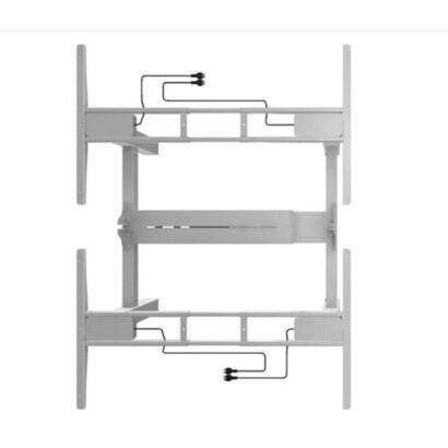 mesa-electrica-ergonomica-doble-cara-a-cara-altura-regulable-sin-tablero-color-estructura-gris-control-tactil-altura-desde-645mm