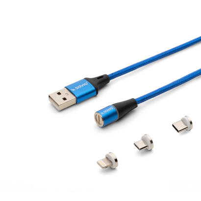 cable-magnetico-savio-usb-usb-tipo-c-micro-y-rayo-2m-azul-cl-157