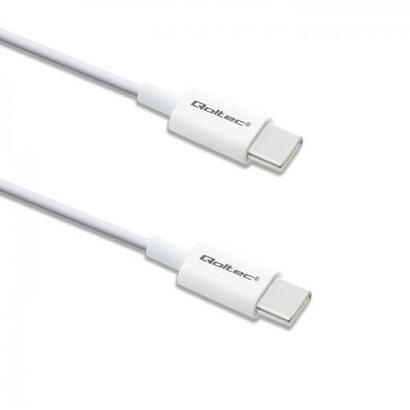 qoltec-52360-usb-20-tipo-c-cable-usb-20-tipo-c-60w-qc-30-pd-15m-white