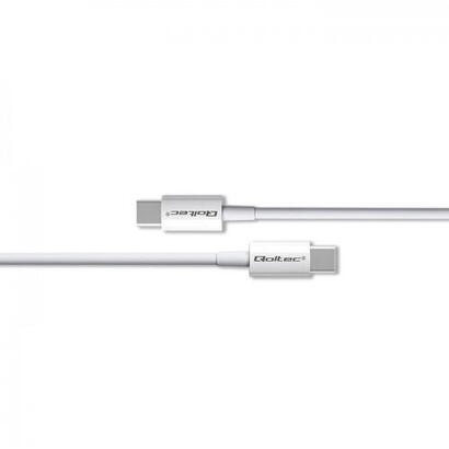 qoltec-52360-usb-20-tipo-c-cable-usb-20-tipo-c-60w-qc-30-pd-15m-white