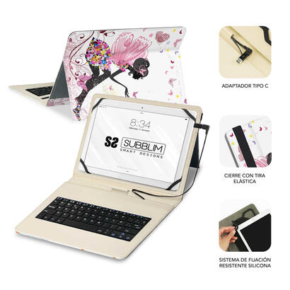 funda-con-teclado-subblim-keytab-usb-11-hadas-usb-para-tablets-de-11-rosa