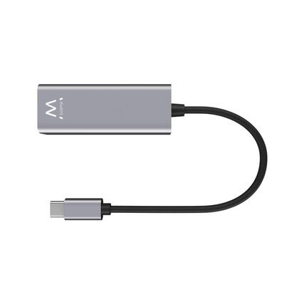 adaptador-de-red-ewent-usb-tipo-c-macho-a-rj45-hembra-gris