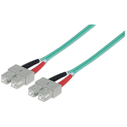 intellinet-751025-cable-de-fibra-optica-1-m-om3-sc-aqua