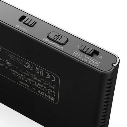 lindy-43359-base-de-conexion-para-disco-duro-usb-32-gen-2-31-gen-2-type-c-negro