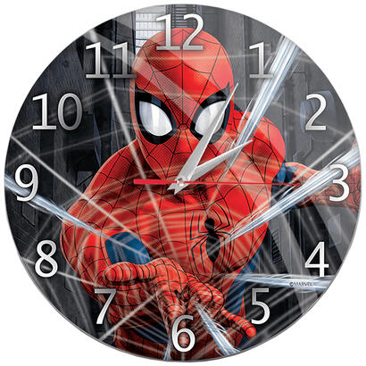 reloj-de-pared-leotec-brillo-spiderman-001-negro