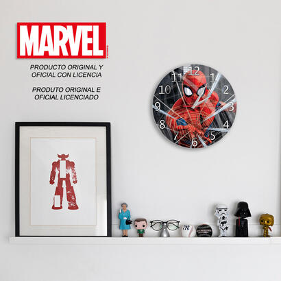 reloj-de-pared-leotec-brillo-spiderman-001-negro