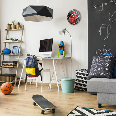 reloj-de-pared-leotec-brillo-spiderman-001-negro