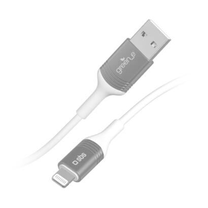 sbs-grecableusbip589w-cable-de-conector-lightning-12-m-plata-blanco