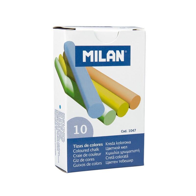 milan-pack-de-10-tizas-de-colores-redondas-no-contienen-caseina-colores-surtidos