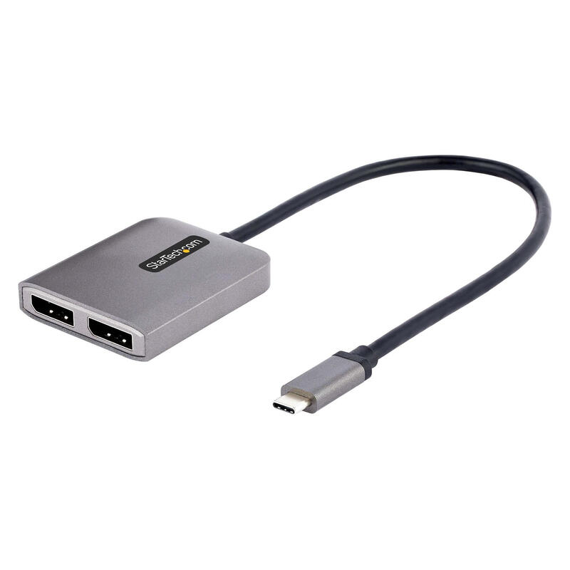 startech-adaptador-usb-tipo-c-a-2-puertos-displayport-4k-60hz-multiplicador-mst-usb-c-a-2x-dp-con-modo-alt-de-dp-14-dsc-30cm