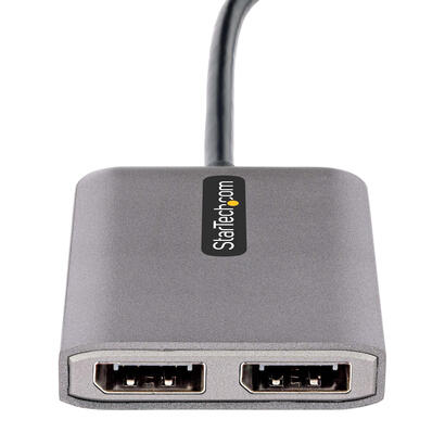 startech-adaptador-usb-tipo-c-a-2-puertos-displayport-4k-60hz-multiplicador-mst-usb-c-a-2x-dp-con-modo-alt-de-dp-14-dsc-30cm