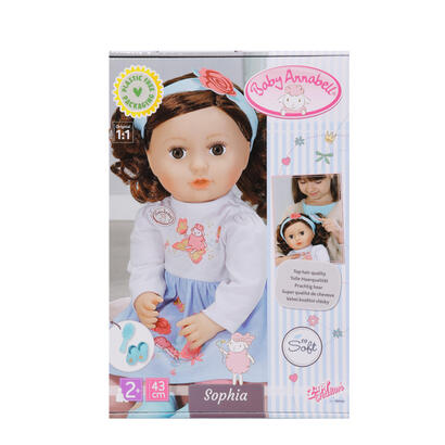 muneca-zapf-creation-baby-annabell-sophia-43cm-brunett-puppe-707234