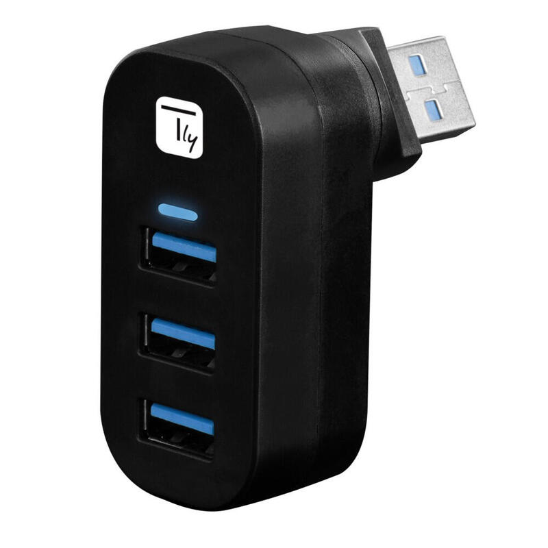 techly-mini-hub-giratorio-con-3-puertos-usb-30-negro