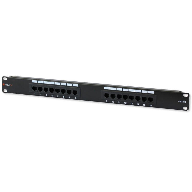 techly-022854-patch-panel-utp-cat5e-1u-16-portowy-czarny