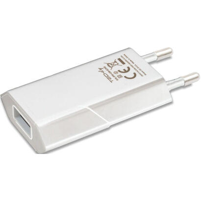 techly-100747-cargador-usb-techly-slim-230v-5v-1a-blanco