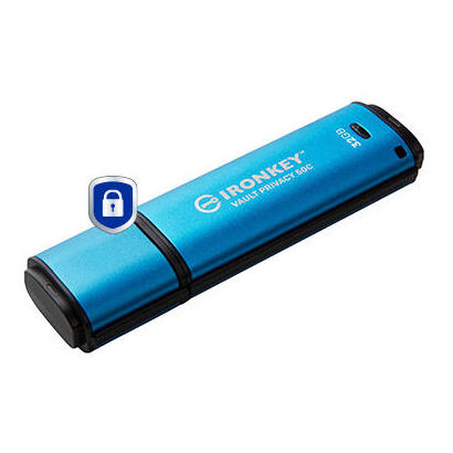 pendrive-kingston-32gb-usb-c-ironkey-vault-privacy-50c-aes-256-encrypted-fips-197-ikvp50c32gb