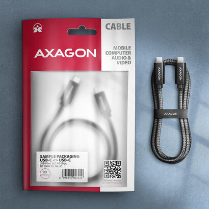 axagon-bucm432-cm10ab-cable-usb-1-m-usb4-gen-3x2-usb-c-negro