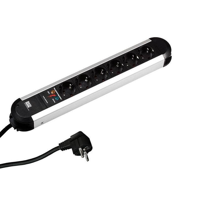 enchufe-bachmann-primo-alu-6-vias-negro-20-m-sin-interruptor