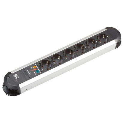 enchufe-bachmann-primo-alu-6-vias-negro-20-m-sin-interruptor