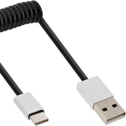 cable-en-espiral-inline-usb-20-conector-tipo-c-a-conector-a-negroaluminio-flexible-1-m