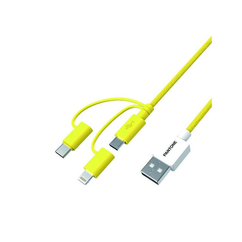 pantone-pt-usb003y1-cable-usb-12-m-usb-a-usb-cmicro-usb-alightning-amarillo