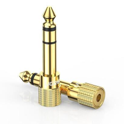 ugreen-20503-cambiador-de-genero-para-cable-635mm-35mm-oro