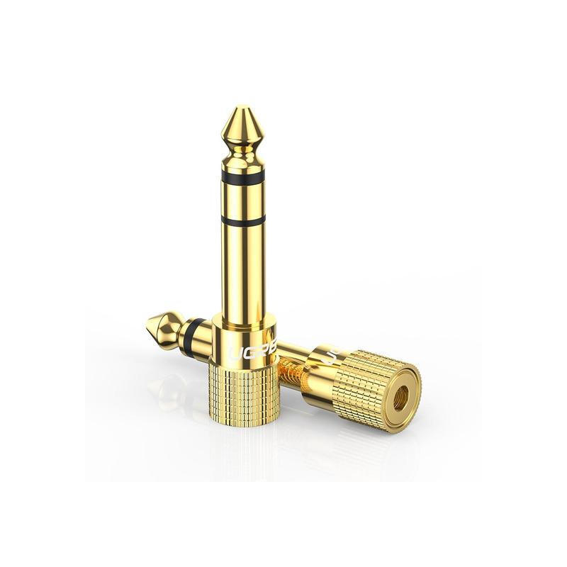 ugreen-20503-cambiador-de-genero-para-cable-635mm-35mm-oro