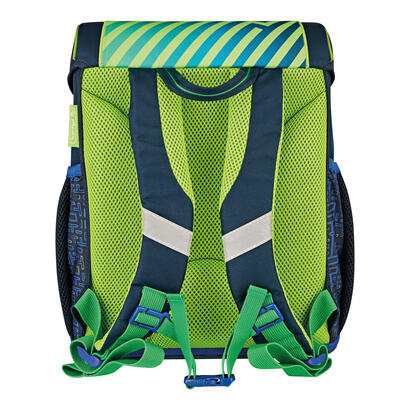 herlitz-loop-plus-funky-ninja-mochila-escolar-verdeazul-oscuro-incluye-estuche-de-16-piezas-estuche-de-lapices-bolsa-de-deporte