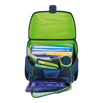 herlitz-loop-plus-funky-ninja-mochila-escolar-verdeazul-oscuro-incluye-estuche-de-16-piezas-estuche-de-lapices-bolsa-de-deporte