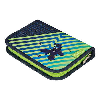 herlitz-loop-plus-funky-ninja-mochila-escolar-verdeazul-oscuro-incluye-estuche-de-16-piezas-estuche-de-lapices-bolsa-de-deporte