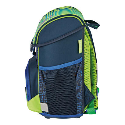 herlitz-loop-plus-funky-ninja-mochila-escolar-verdeazul-oscuro-incluye-estuche-de-16-piezas-estuche-de-lapices-bolsa-de-deporte