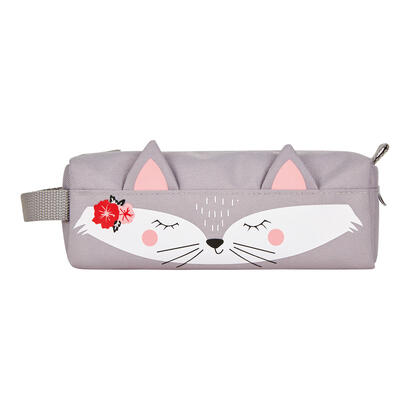 herlitz-quattro-kitty-estuche-suave-poliester-gris-rosa-blanco