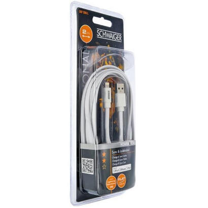 schwaiger-cable-usb-20-apple-lightning-20m-flachkabel-weiss