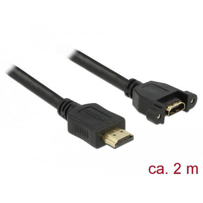 delock-cable-hdmi-a-macho-hdmi-a-hembra-am-einbau-4k-30-hz-2-m