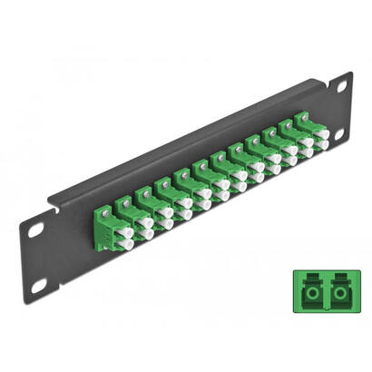 delock-10-patch-panel-de-fibra-optica-12-puertos-lc-duplex-verde-1-u-negro