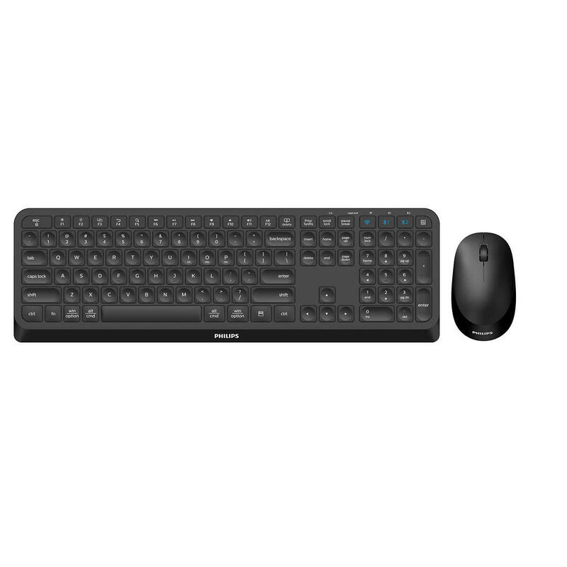 teclado-ingles-raton-philips-4000-series-spt6407b31-rf-wireless-bluetooth-qwerty-negro