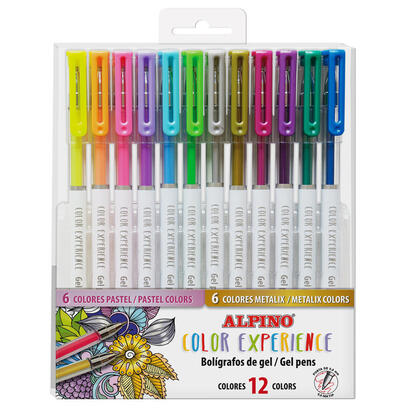 alpino-boligrafos-color-experience-gel-pens-metallic-pastel-estuche-de-12-csurtidos