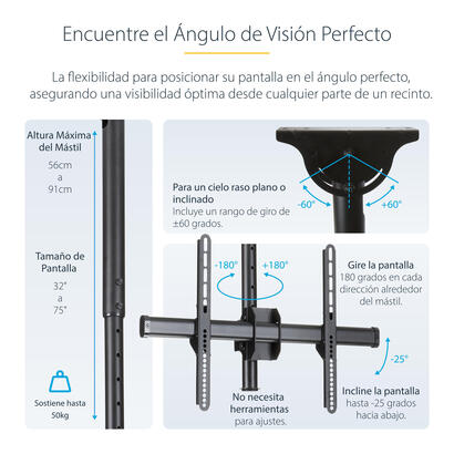 startechcom-base-soporte-vesa-ajustable-de-montaje-en-techo-para-pantallas-de-37-a-70-pulgadas-mastil-corto