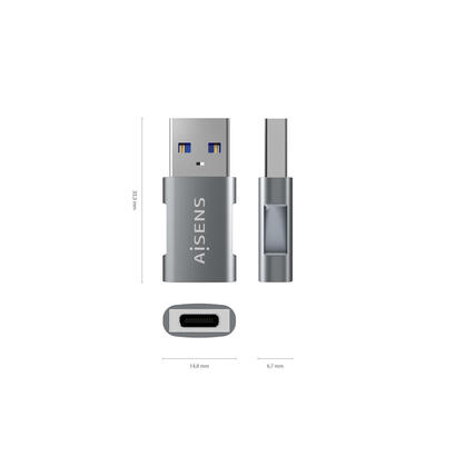 aisens-mini-adaptador-usb-32-gen2-10g-3a-tipo-usb-ch-am-gris