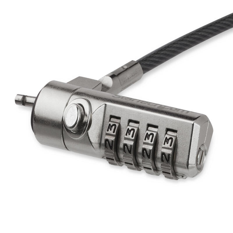 startechcom-ltlock4d-cable-antirrobo-negro-plata-2-m