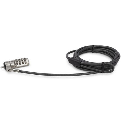 startechcom-ltlock4d-cable-antirrobo-negro-plata-2-m