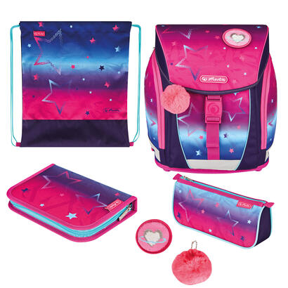 herlitz-filolight-plus-pink-stars-cartera-rosamorado-incl-estuche-lleno-de-16-piezas-estuche-para-lapices-bolsa-de-deporte-50043