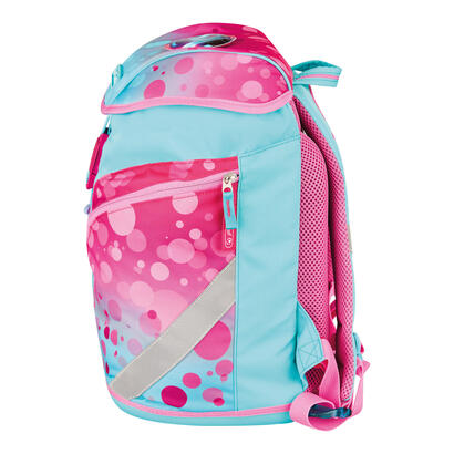 herlitz-softlight-plus-greenline-pink-bubbles-cartera-rosaazul-claro-incl-estuche-lleno-de-16-piezas-estuche-para-lapices-bolsa-