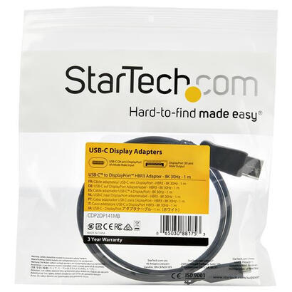startechcom-cdp2dp141mb-adaptador-de-cable-de-video-1-m-displayport-usb-tipo-c-negro