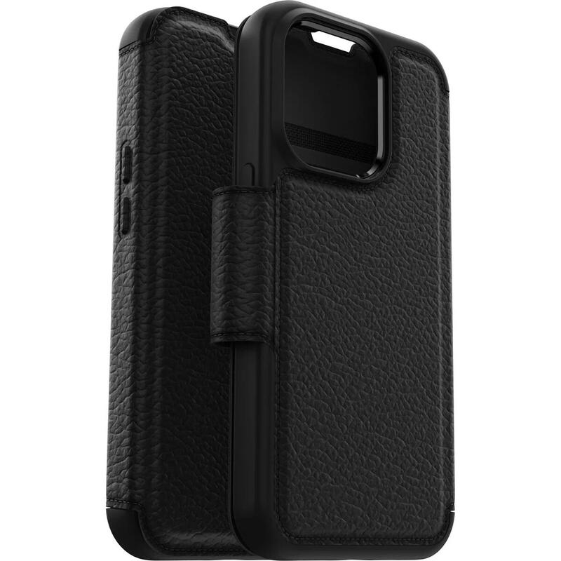 otterbox-strada-series-funda-con-tapa-para-telefono-movil-compatibilidad-con-magsafe-cuero-policarbonato-cierre-de-metal-sombra-