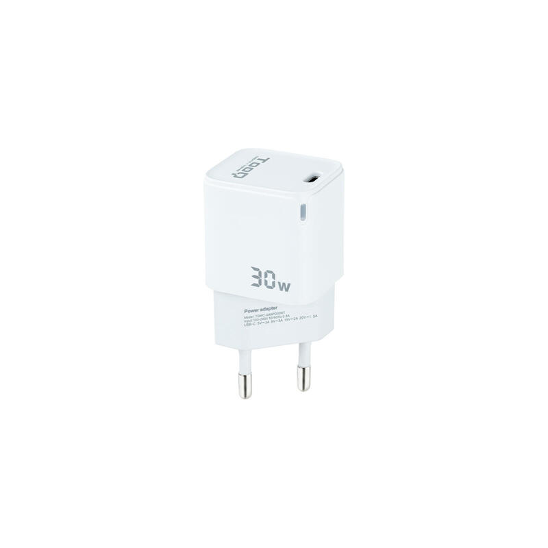 tooq-cargador-de-pared-gan-usb-cpd-30w-blanco