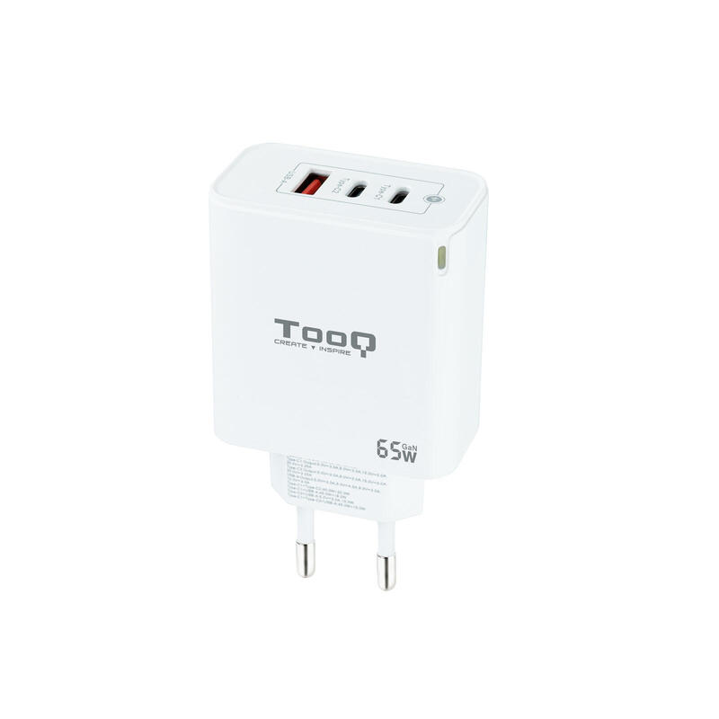 tooq-cargador-de-pared-gan-2-usb-cpd-usb-aqc-65w-blanco